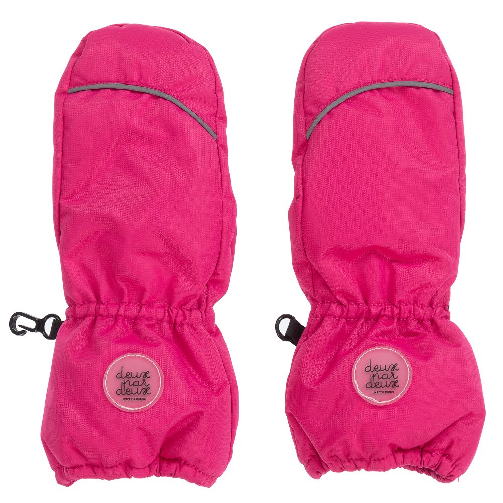 Deux par Deux - Pink Ski Mittens | Childrensalon