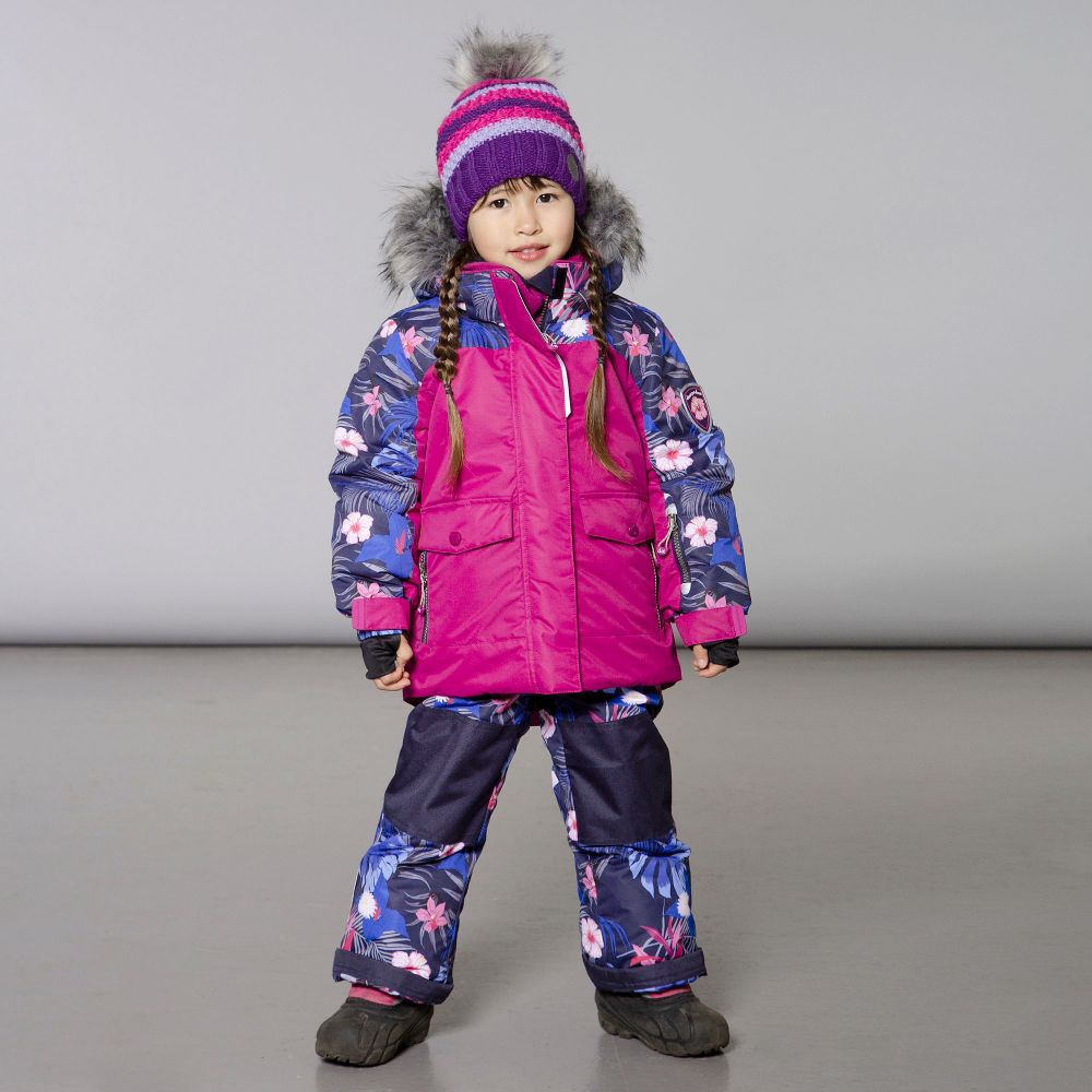 Deux par Deux - Purple & Blue Floral Snowsuit | Childrensalon Outlet