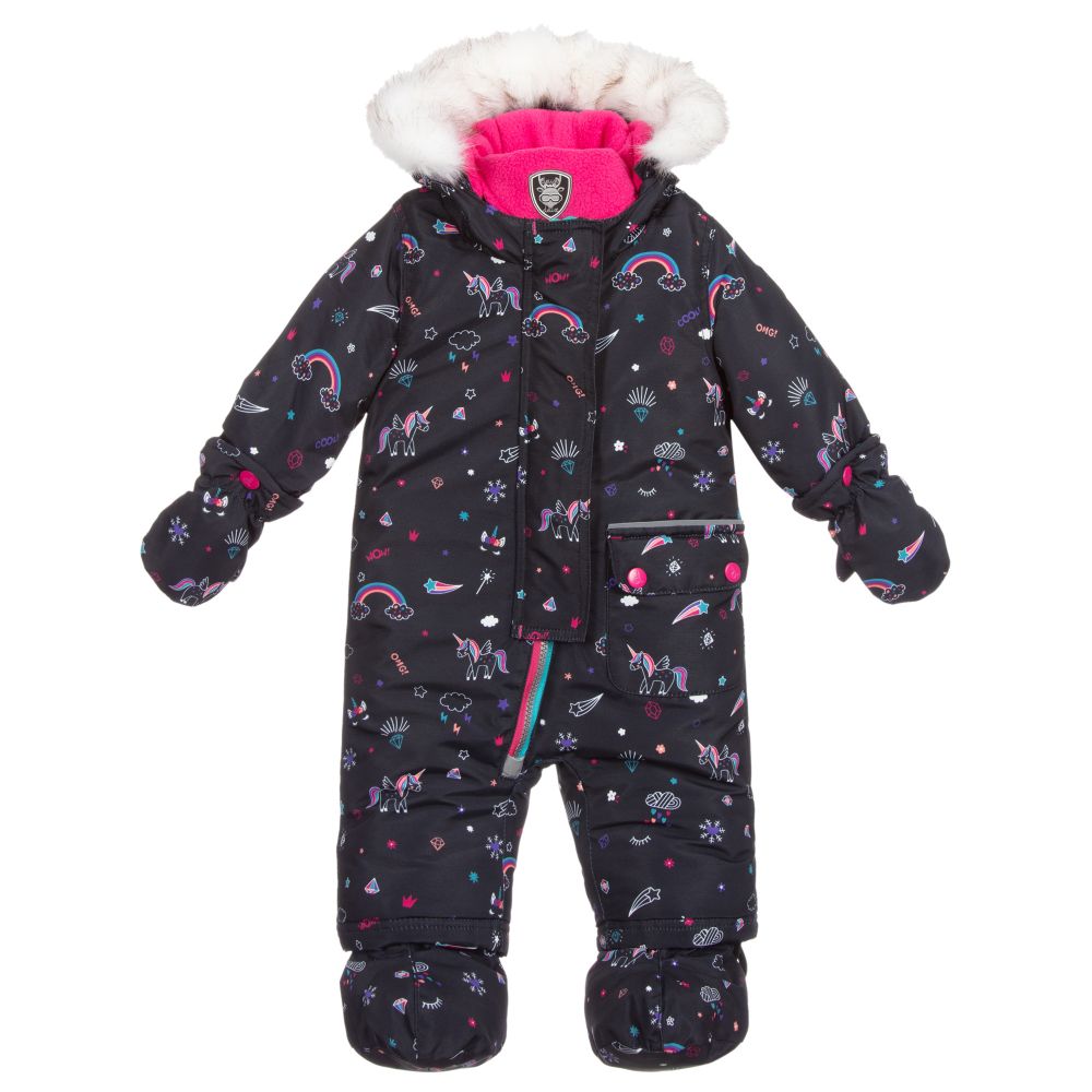 Deux par Deux Rainbow Unicorn Snowsuit Childrensalon Outlet