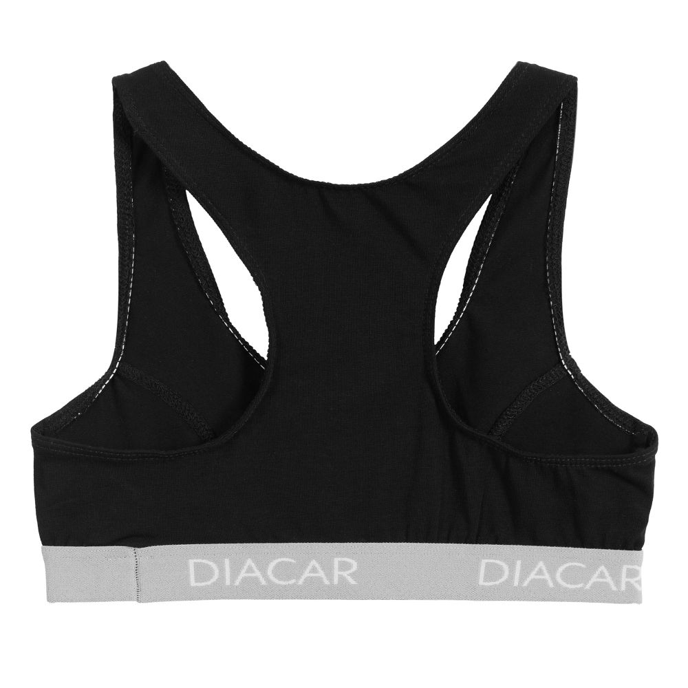 Diacar - Girls Black Cotton Bra | Childrensalon Outlet