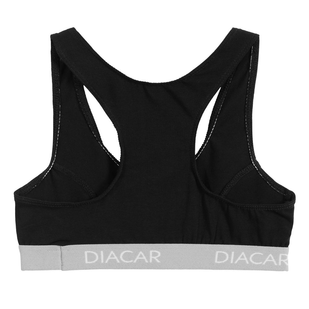 Diacar-Girls Black Cotton Bra | Childrensalon Outlet