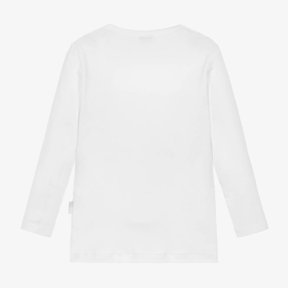 Diacar-Girls Classic White Cotton Top | Childrensalon Outlet