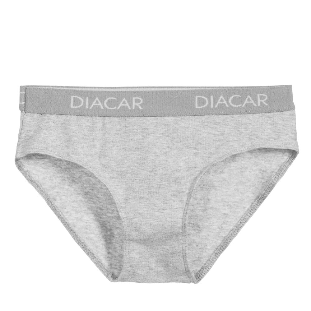 Diacar - Girls Grey Cotton Knickers | Childrensalon