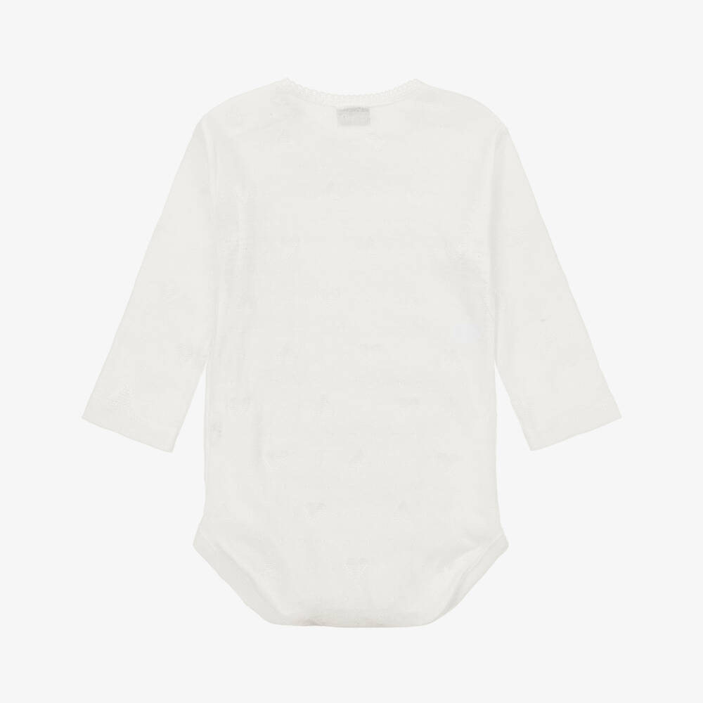 Diacar-بودي سوت ناعم بلون العاج للبنات مع قلب | Childrensalon Outlet