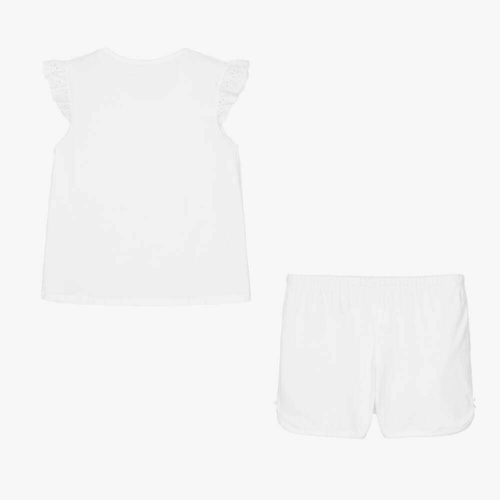 Diacar-طقم نوم ناعم أبيض للبنات | Childrensalon Outlet