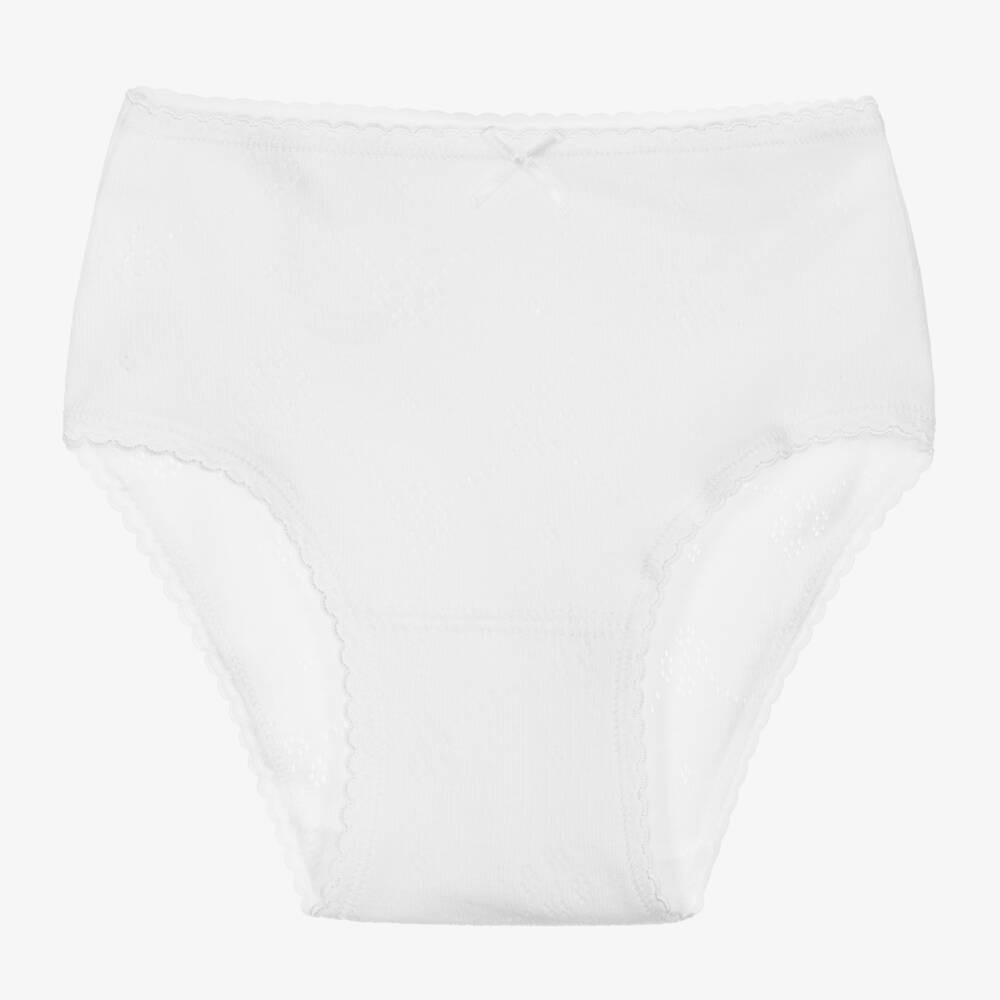 Diacar-Мягкие белые трусики с ажурным узором для девочек | Childrensalon Outlet