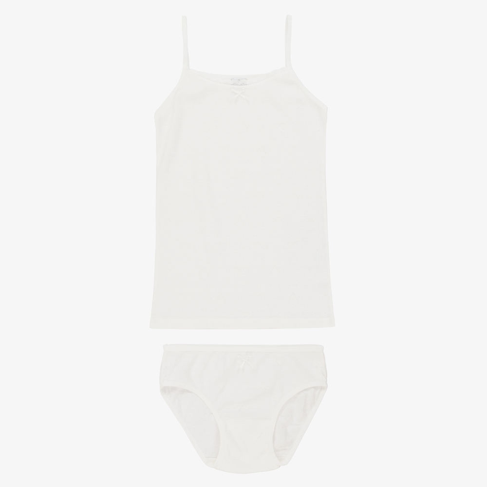 Diacar - Ivory Vest & Knickers Set  | Childrensalon