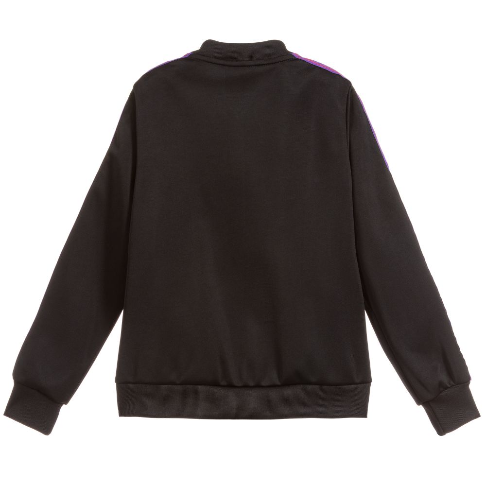  ديادورا-توب بسحّاب جيرسي لون أسود وبنفسجي للبنات | Childrensalon Outlet
