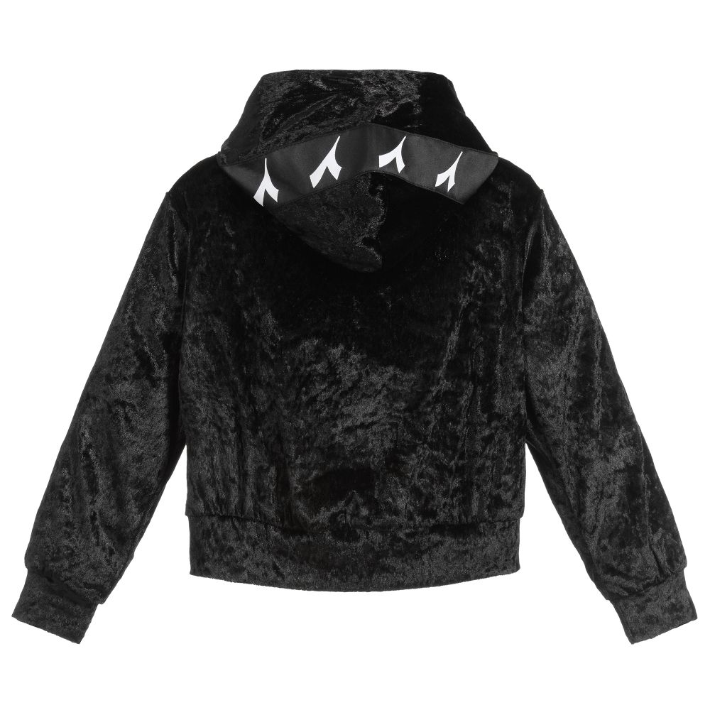 Diadora-Girls Black Jersey Zip-Up Top | Childrensalon Outlet