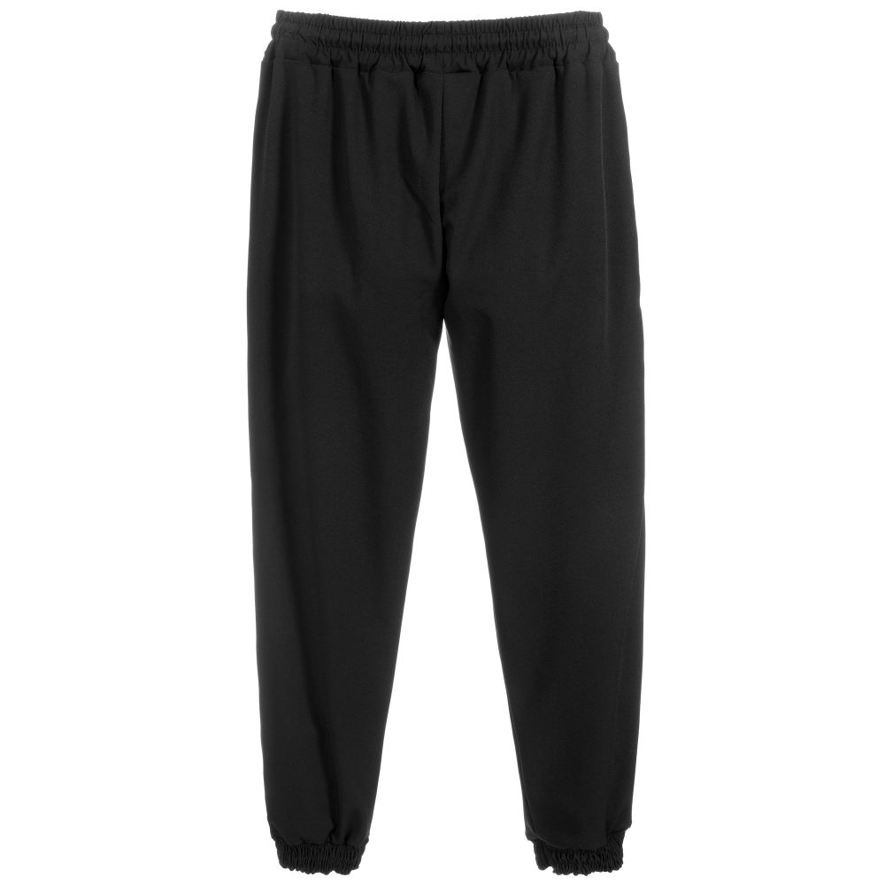 Diadora Girls Black Logo Joggers