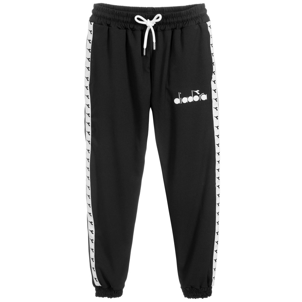 Diadora - Girls Black Logo Joggers | Childrensalon