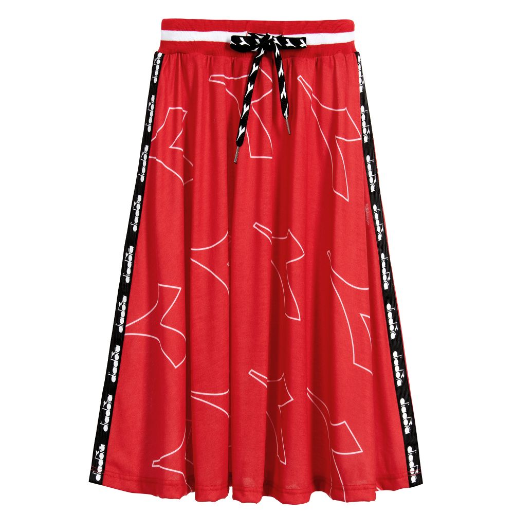 Diadora - Girls Red Jersey Logo Skirt | Childrensalon