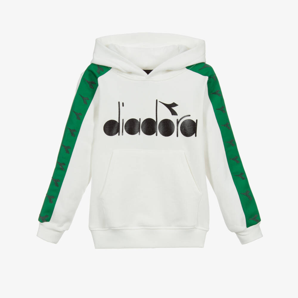 Diadora-Ivory Cotton Hoodie | Childrensalon Outlet