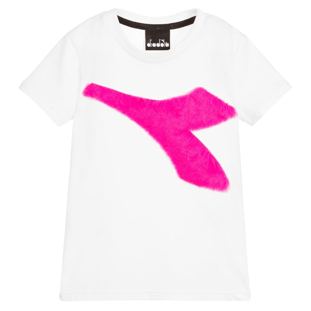 Diadora - White Cotton Jersey T-Shirt | Childrensalon