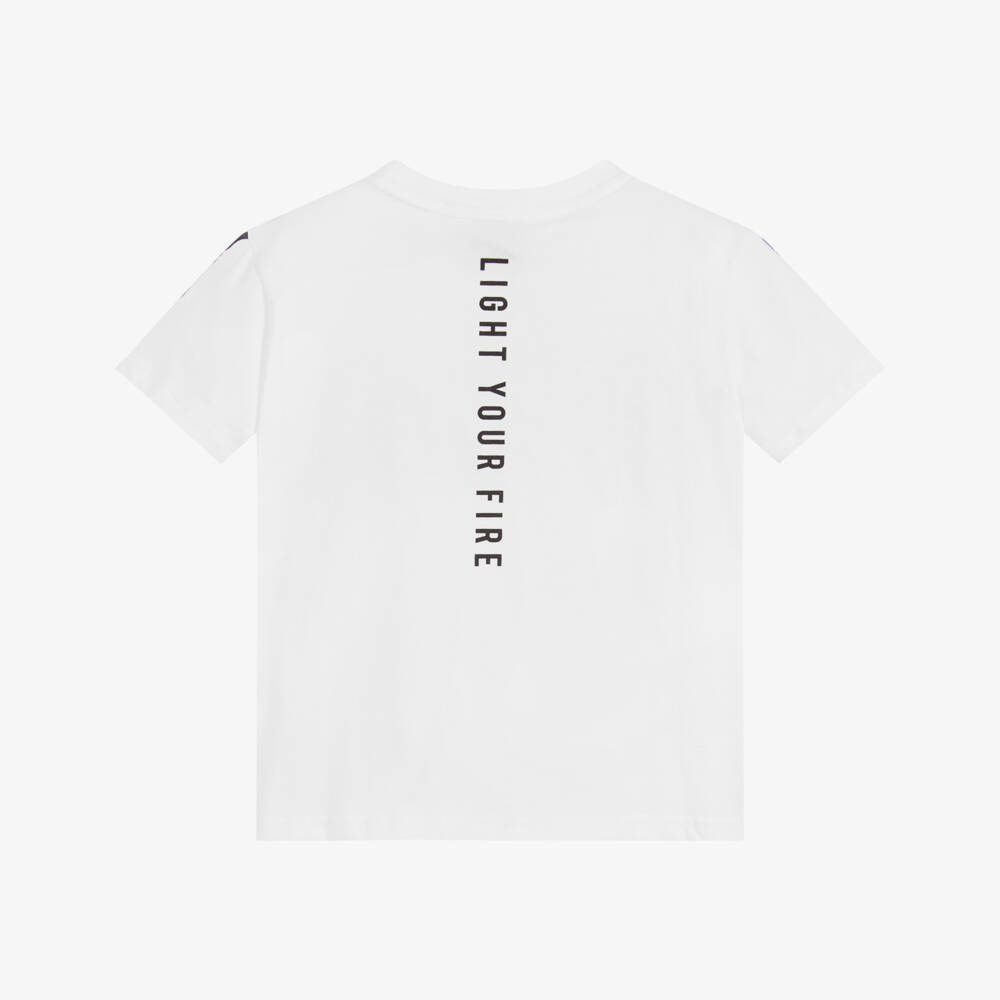Diadora-White Cotton Logo T-Shirt | Childrensalon Outlet