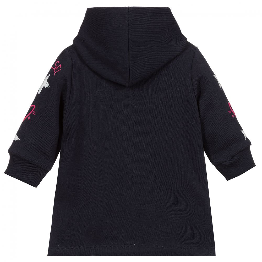 Diesel-Baby Girls Blue Zip-Up Top | Childrensalon Outlet