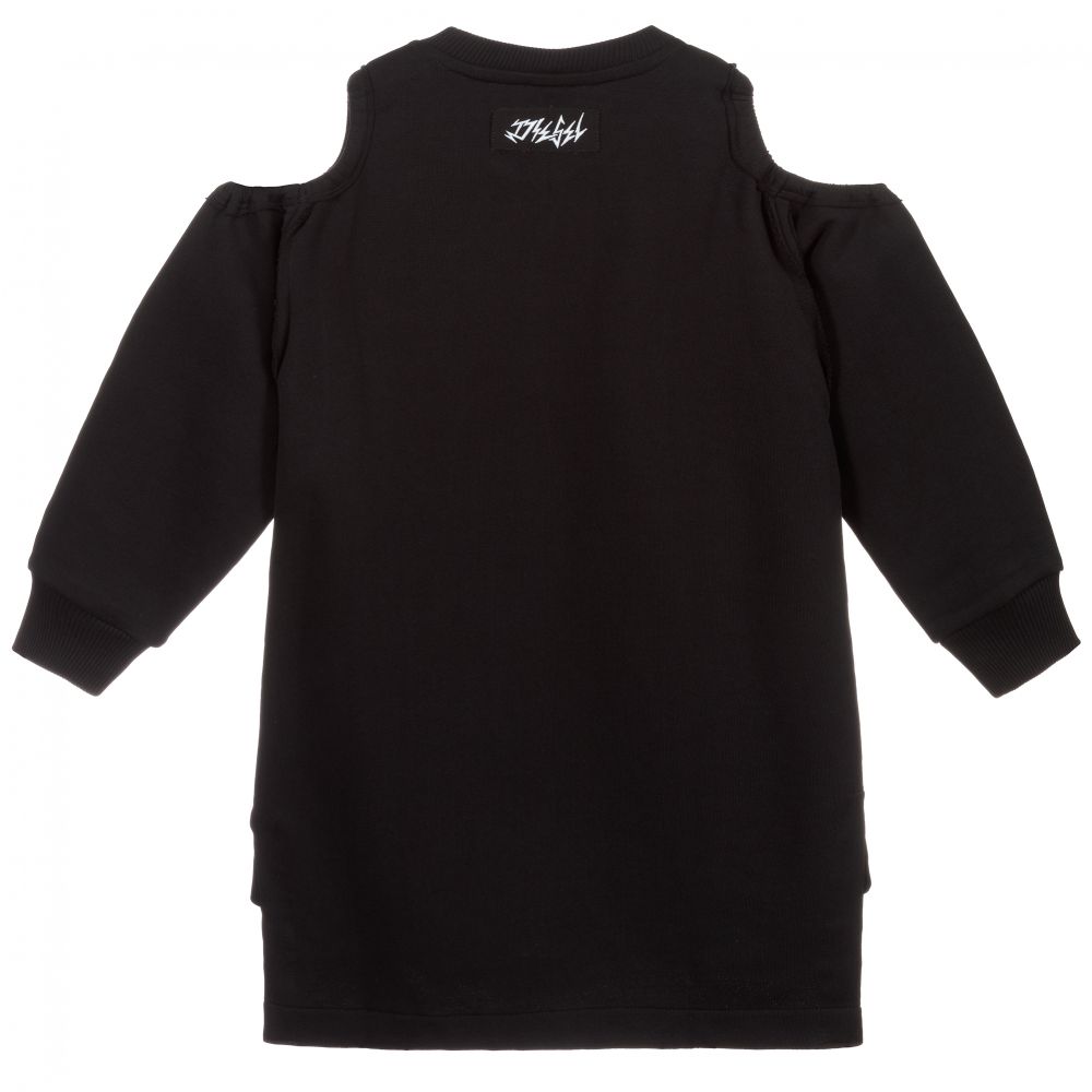 Diesel-Black Cotton Jersey Dress | Childrensalon Outlet