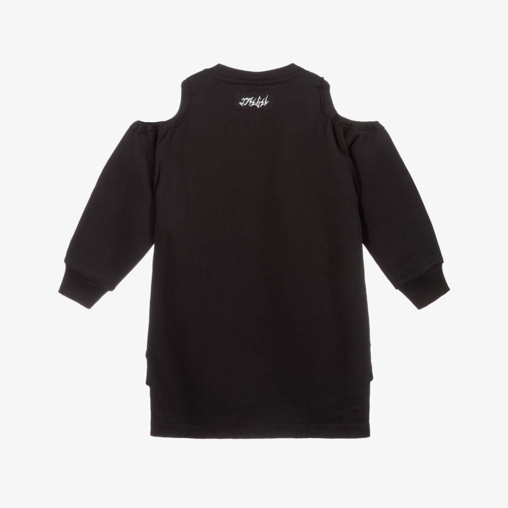 Diesel-Black Cotton Jersey Dress | Childrensalon Outlet