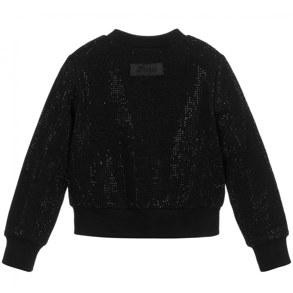Diesel-Black Glitter Stud Jacket | Childrensalon Outlet