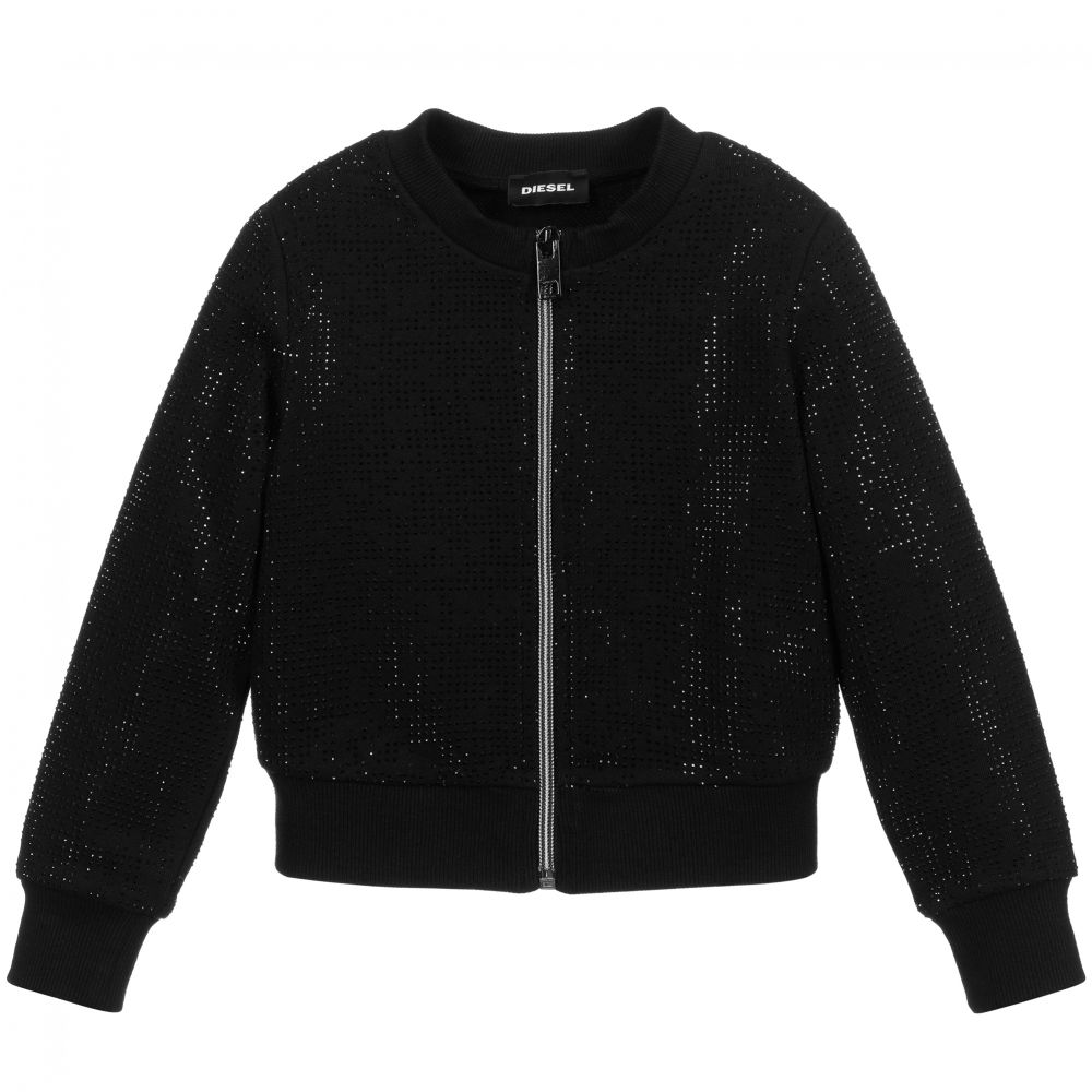 Diesel - Black Glitter Stud Jacket | Childrensalon