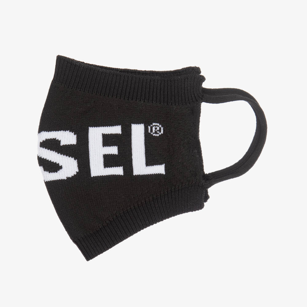 Diesel-Black Logo Face Mask | Childrensalon Outlet