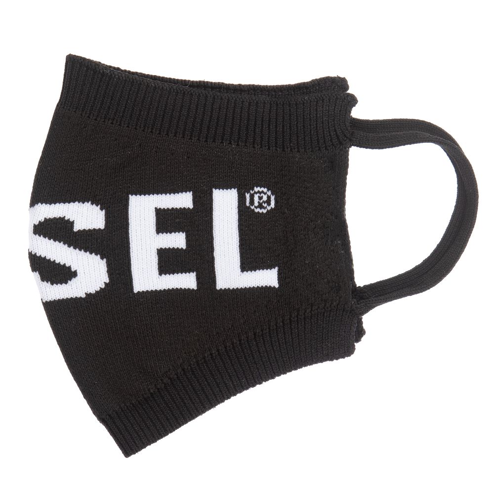 Diesel-Black Logo Face Mask | Childrensalon Outlet