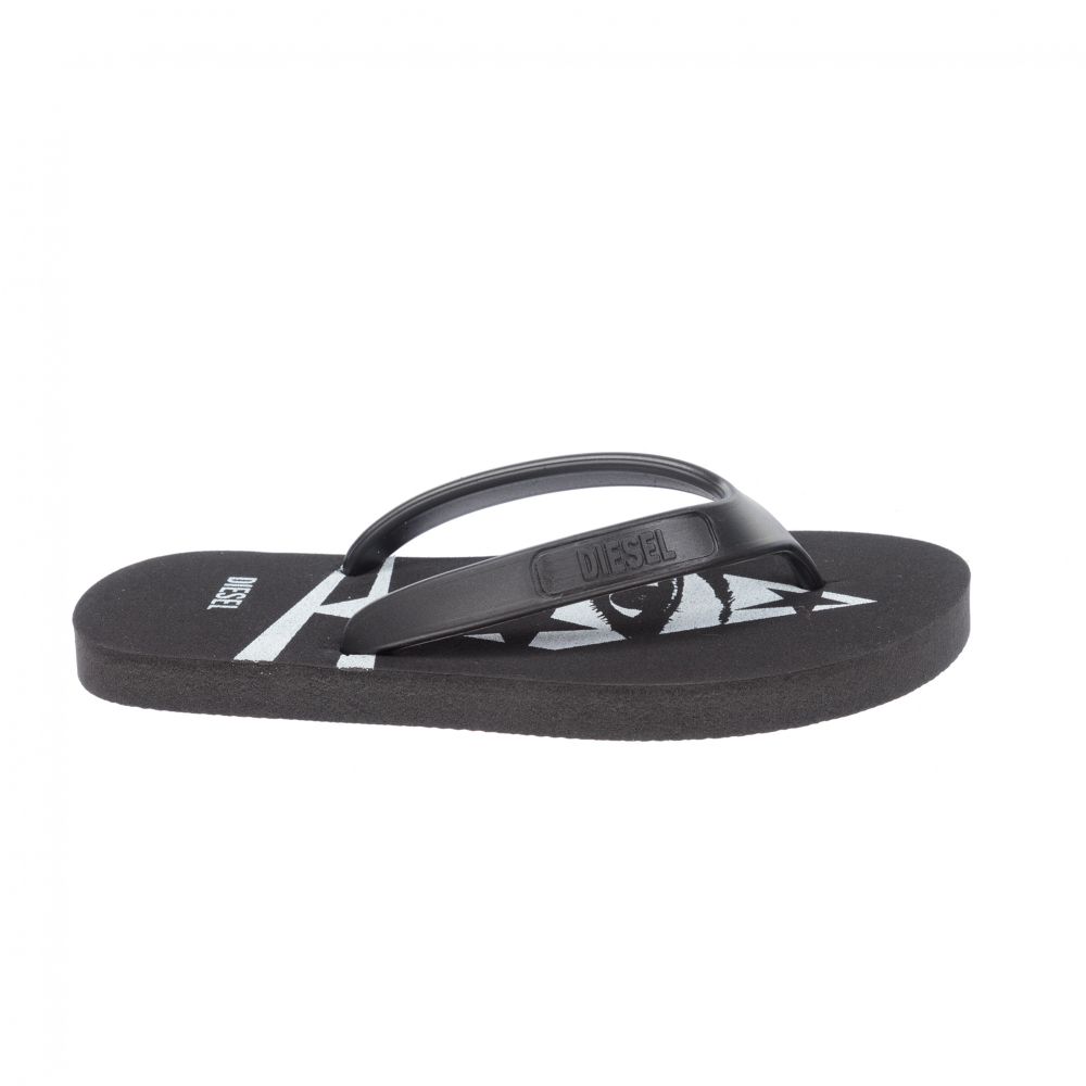 ديزل-Black Logo Flip-Flops | Childrensalon Outlet