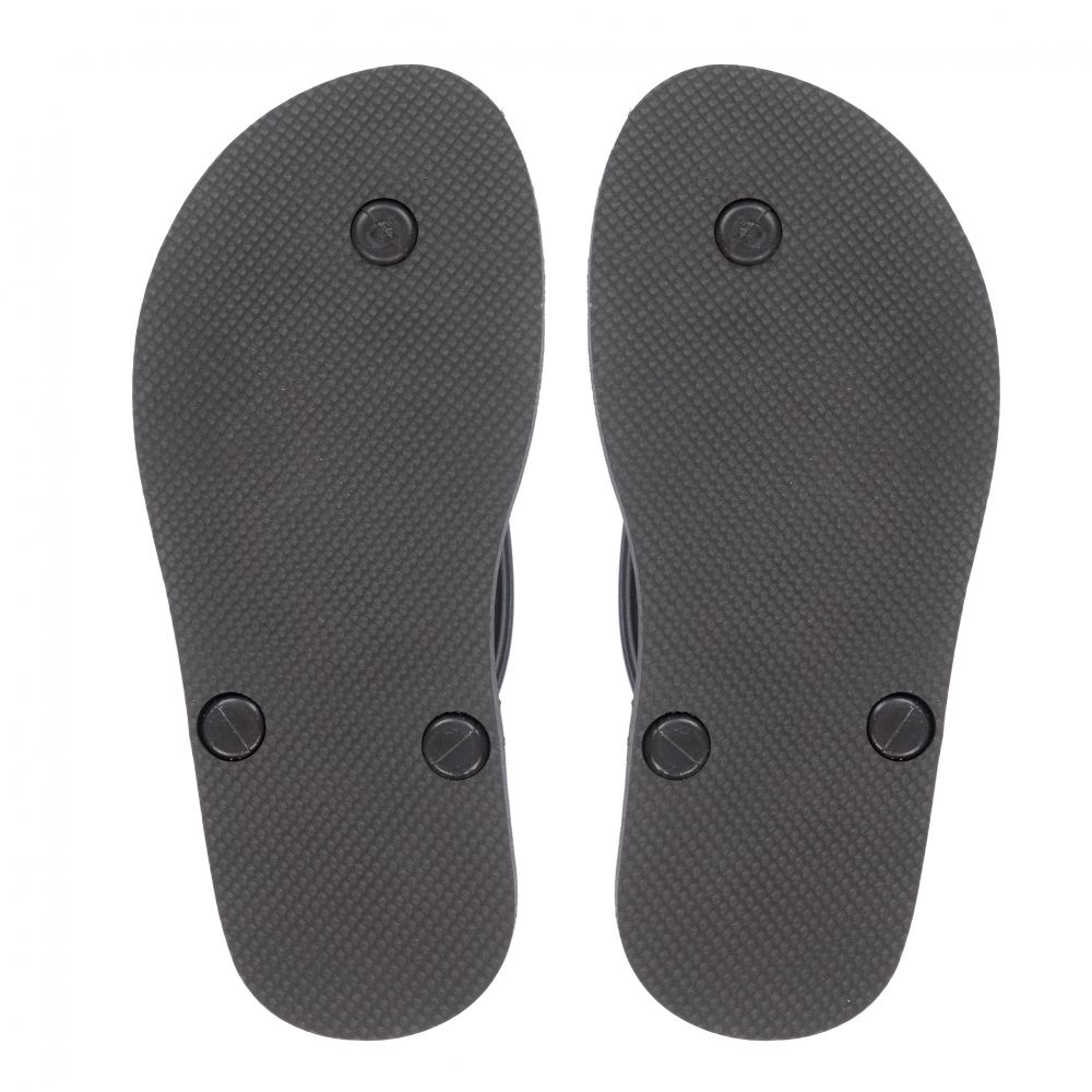 Plain black discount flip flops