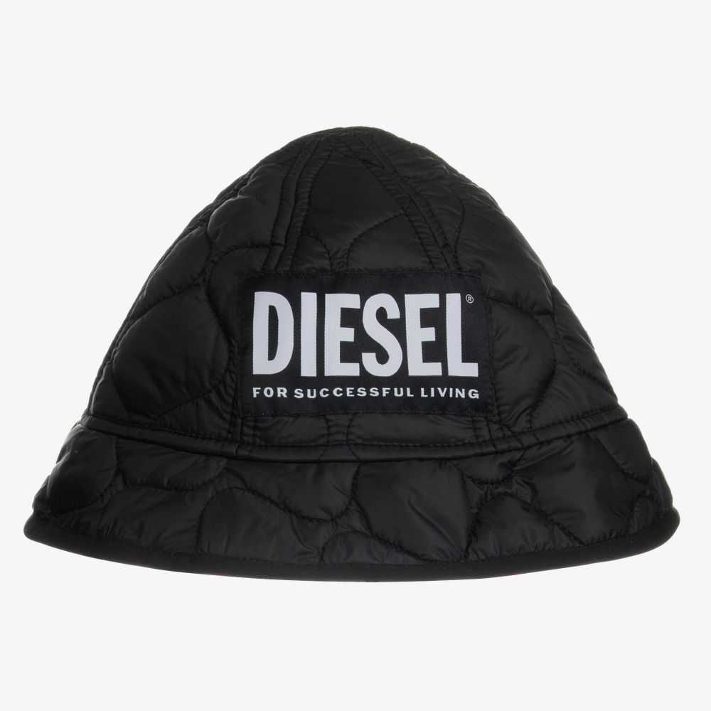 Diesel - Black Quilted Bucket Hat | Childrensalon