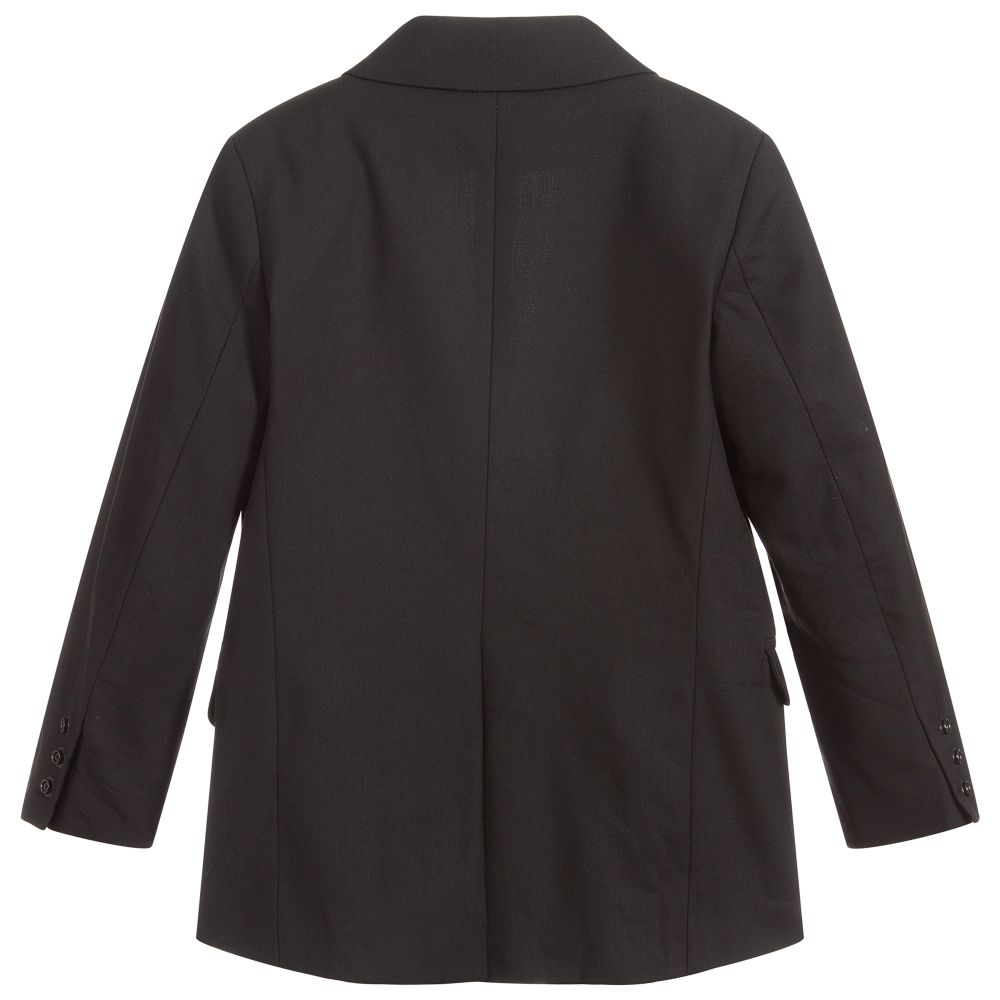 Diesel Black Viscose Blazer Jacket