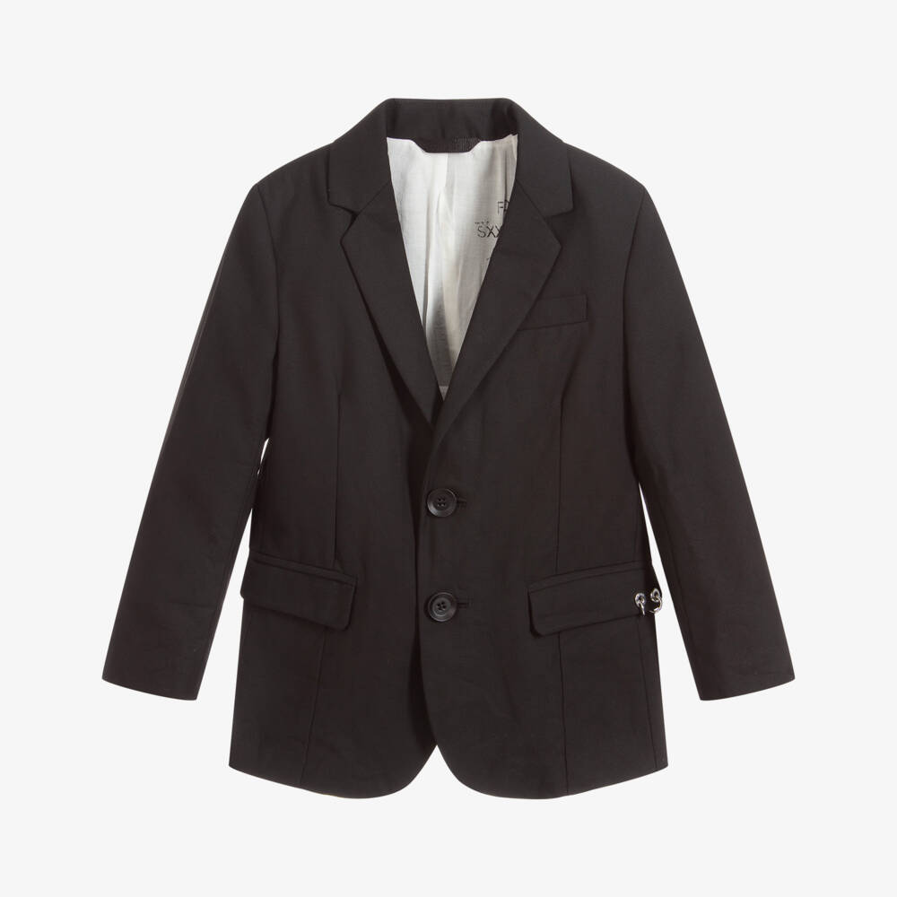 Diesel-Black Viscose Blazer Jacket | Childrensalon Outlet