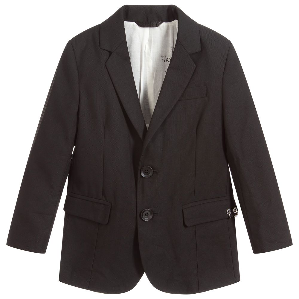 Diesel - Black Viscose Blazer Jacket | Childrensalon