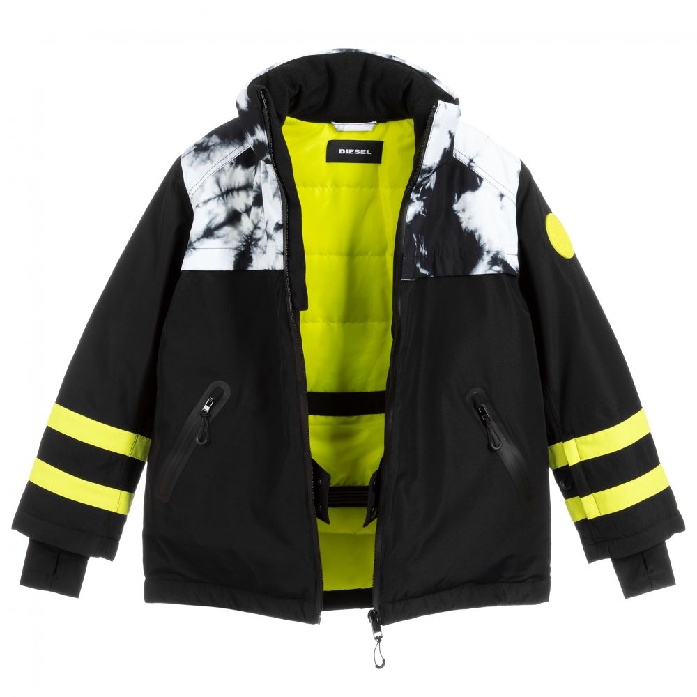 Diesel-Черно-белая лыжная куртка | Childrensalon Outlet