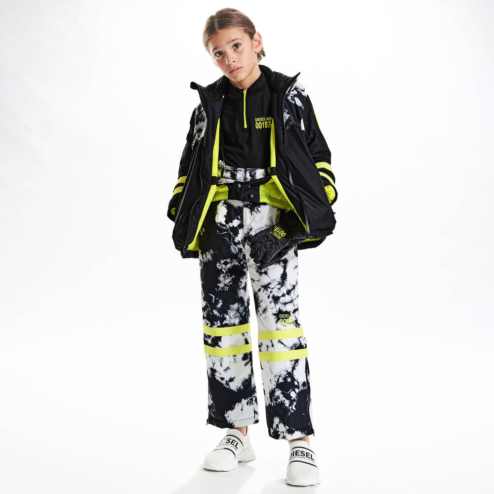 Diesel-Черно-белая лыжная куртка | Childrensalon Outlet