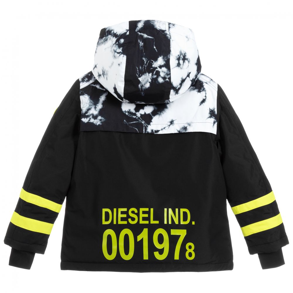 Diesel-Черно-белая лыжная куртка | Childrensalon Outlet