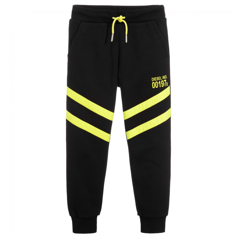 Diesel - Черно-желтые спортивные штаны  | Childrensalon