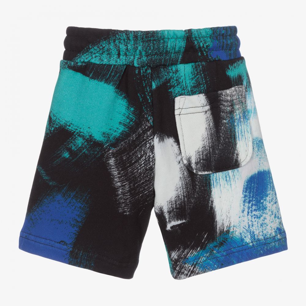 Diesel-Blue Cotton Graphic Shorts | Childrensalon Outlet