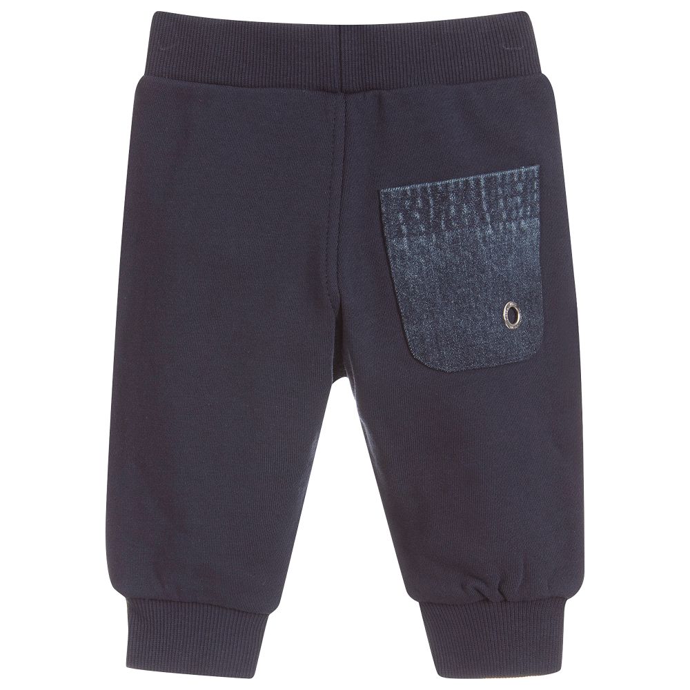Diesel Blue Cotton Jersey Joggers