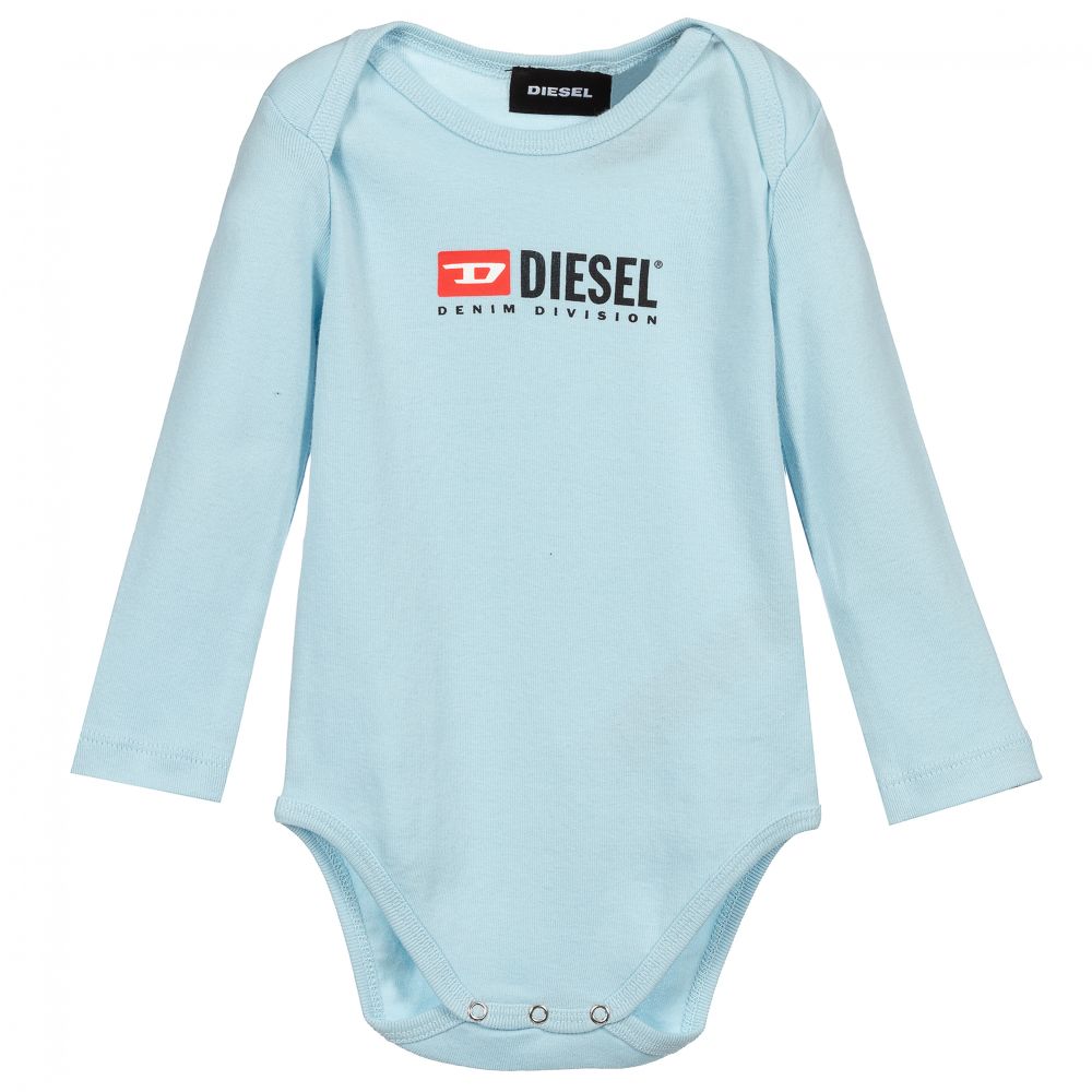 Diesel - Blue Cotton Logo Bodyvest | Childrensalon