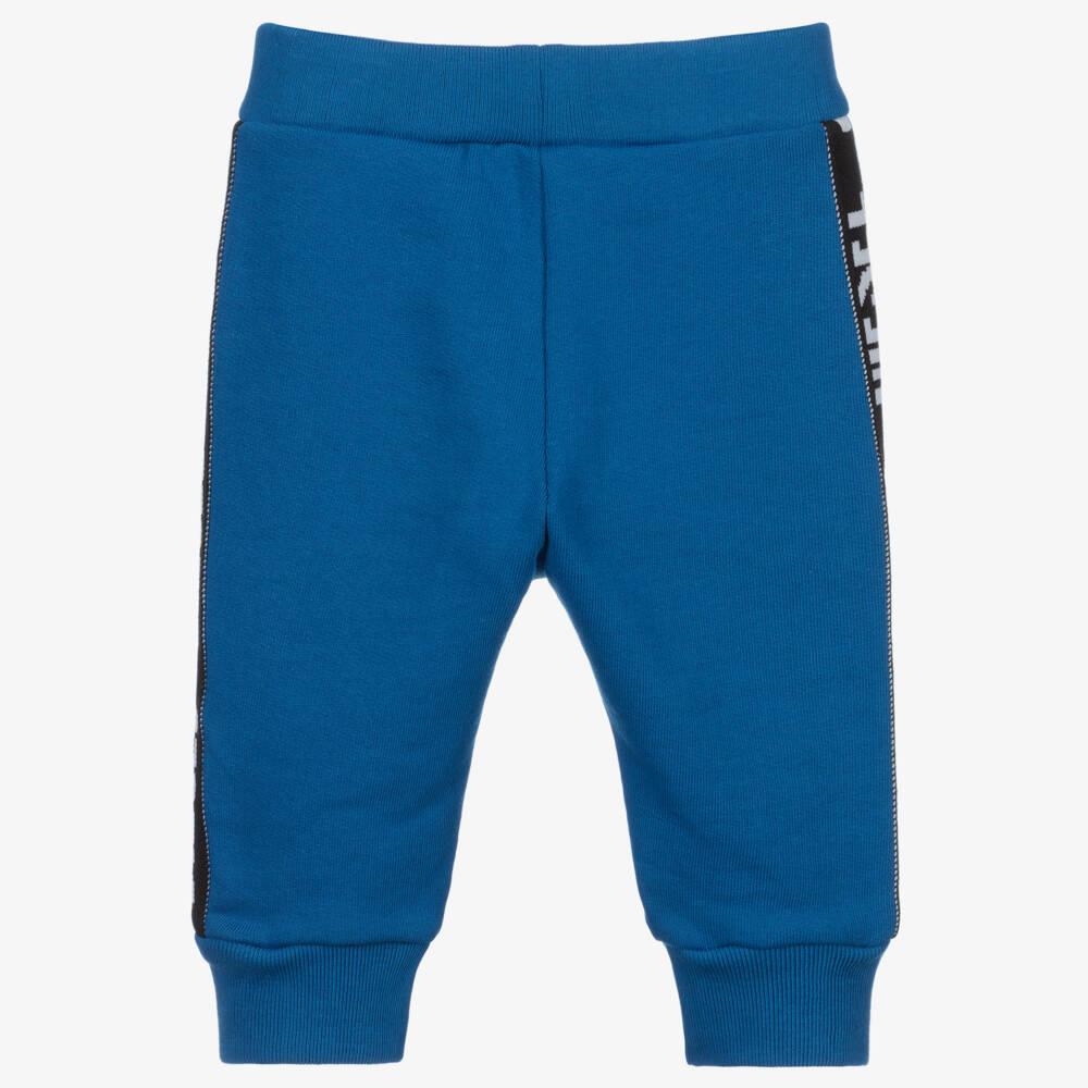 Diesel-Blue Cotton Logo Joggers | Childrensalon Outlet