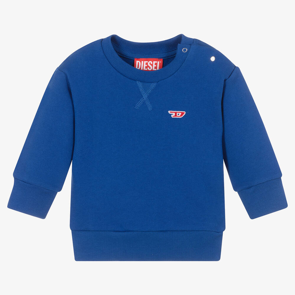 Diesel - Sweat bleu en coton | Childrensalon