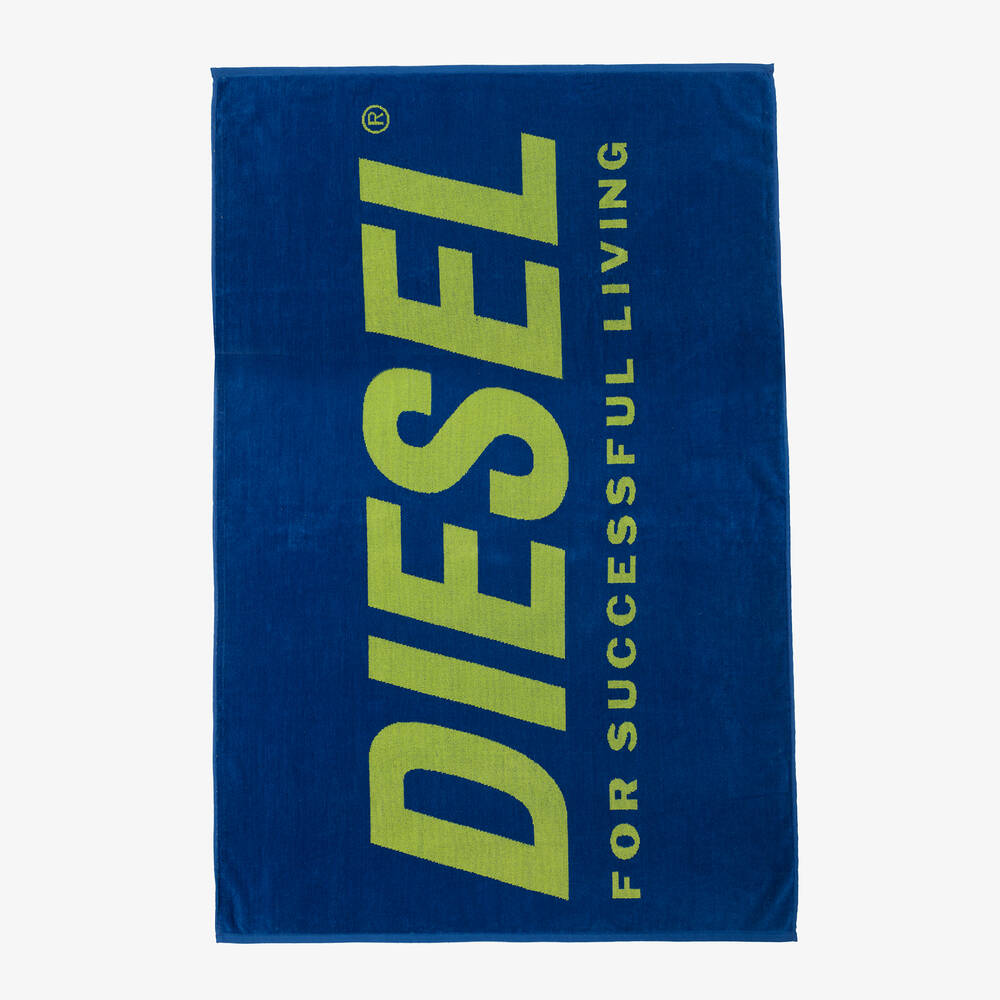 Diesel - منشفة قطن لون أخضر وأزرق (150 سم) | Childrensalon