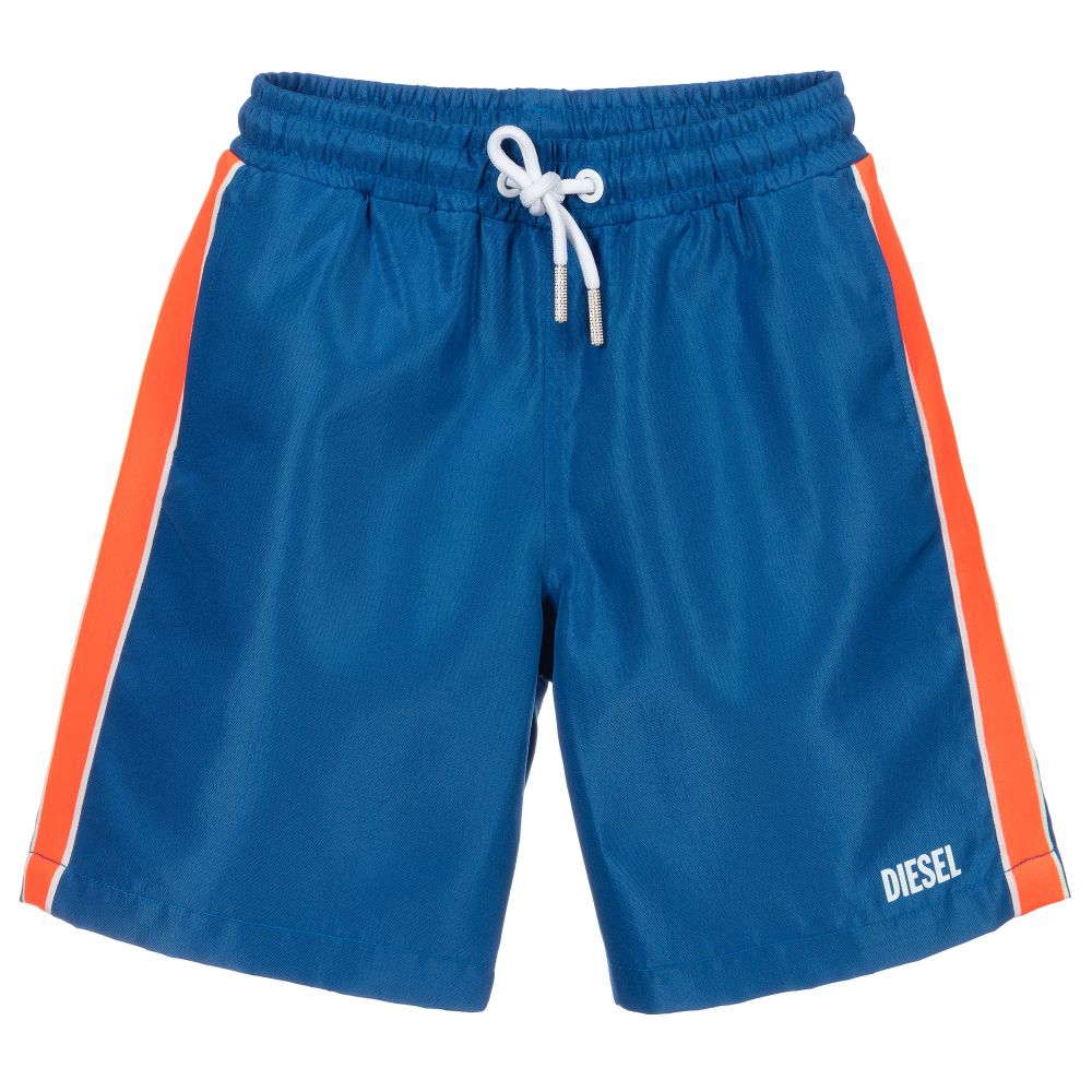 Diesel - Blue & Neon Orange Shorts | Childrensalon