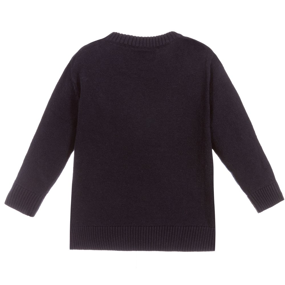 Diesel-Blue Wool Blend Sweater | Childrensalon Outlet