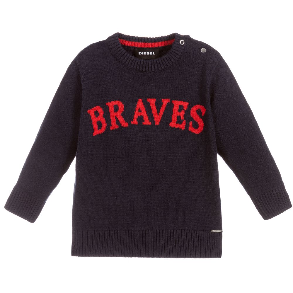 Diesel - Blue Wool Blend Sweater | Childrensalon