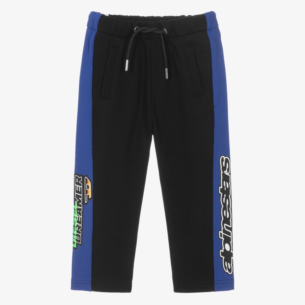 Diesel - Bas jogging coton noir Garçon | Childrensalon