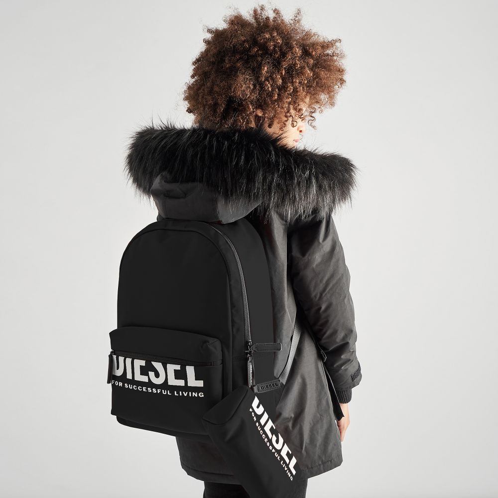 Diesel Boys Black Hooded Parka Coat Childrensalon Outlet