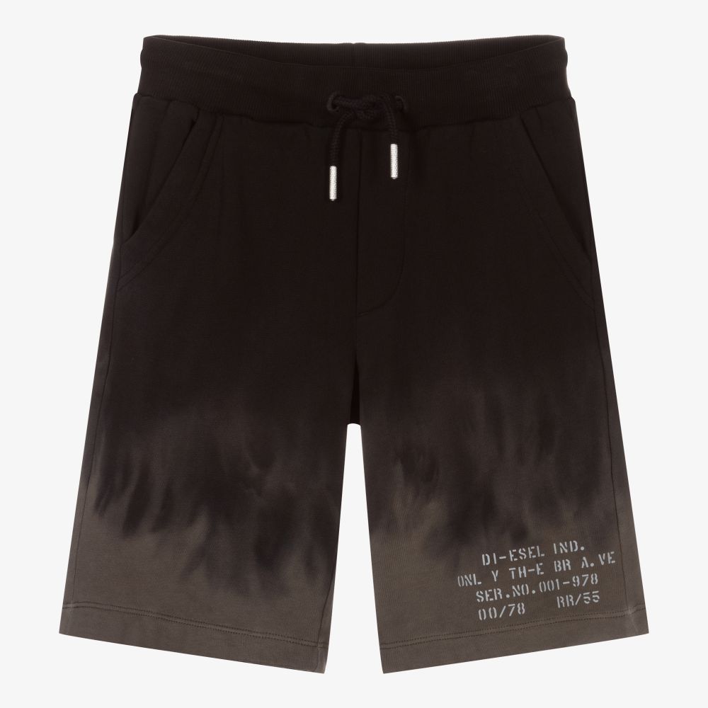 Diesel - Boys Black Jersey Shorts | Childrensalon