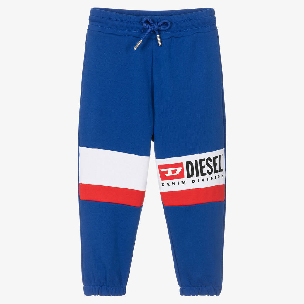 Diesel - Bas jogging bleu coton garçon | Childrensalon