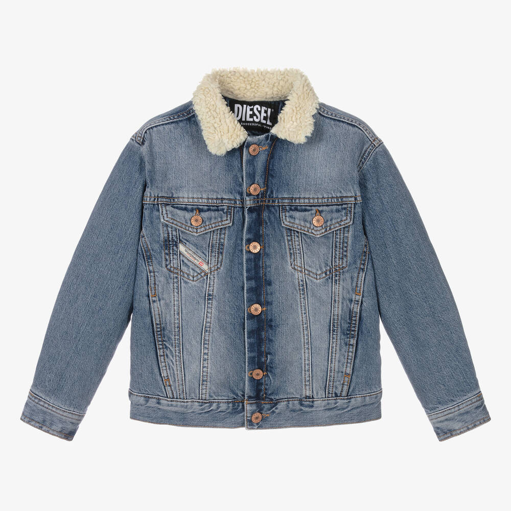 Diesel - Veste bleue en denim garçon | Childrensalon